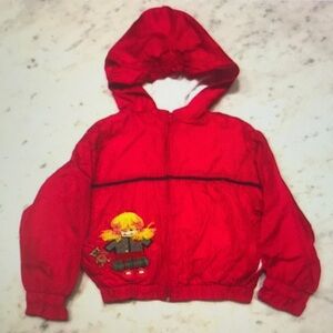 Red Hooded Jacket with Doll Patch